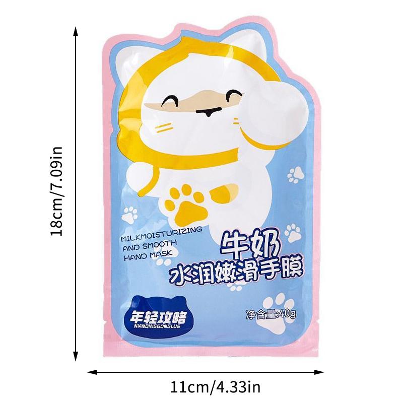 2 Pcs Milk Nourishing Hand Mask Moisturizing Hydration Firming Brightening Hydrating Hand Gloves For Hands Skin Care Products