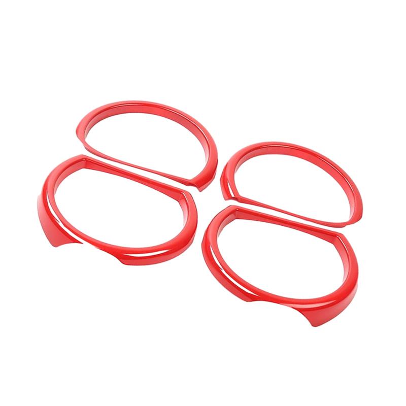 4 Pcs Car Front Headlight Surround Cover Lamp Light Decor For Dodge Challenger 2015 2016 2017 2018