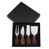 Walnut Handle Boxed Cheese Knife 4/6Piece Set Small Fork Cutlery Cream Baking Tool