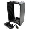 Game Disk Tower Vertical Stand for PS4 Dual Controller Charging Dock Station for  4 PRO Slim