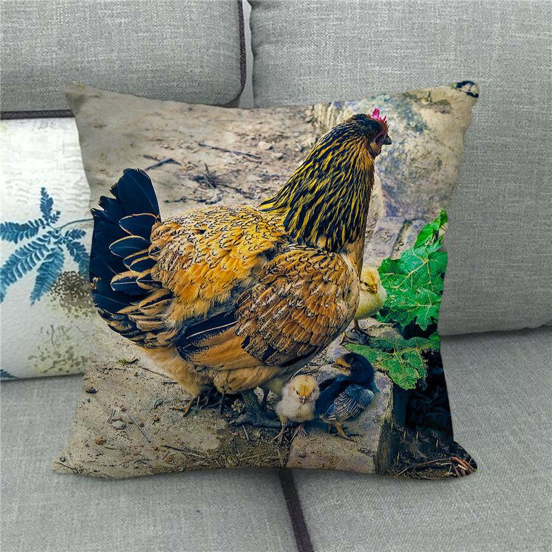 Farm Animals: Cows Sheep Pigs Chickens Digital Printing Short Plush Pillow Covers For Car Sofa Office Cushion Cover Home Goods
