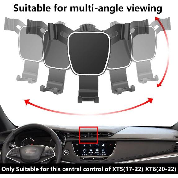 Car Phone Holder for 2017-2025 Cadillac XT5 and 2020-2025 XT6 Auto Accessories Navigation Bracket Interior Decoration Mobile Cell Phone Mount