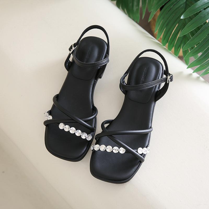 Fashion Outside Sandals Comfort Shoes for Women 2025 Summer Open Toe Clear Heels Fashion New Peep High Girls Rome Scandals Pumps