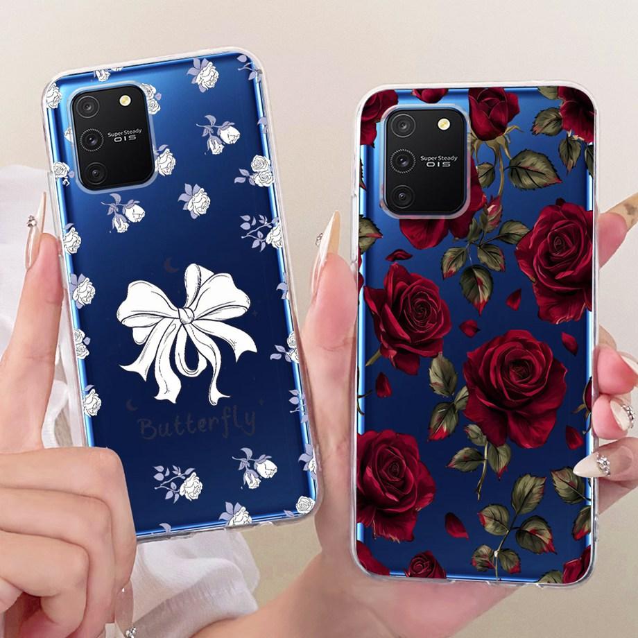 For Samsung Galaxy S10 Lite S10e S10+ Plus Phone Case Luxury Flower Butterfly Cartoon Bow Pattern Back Cover Soft Clear Silicone