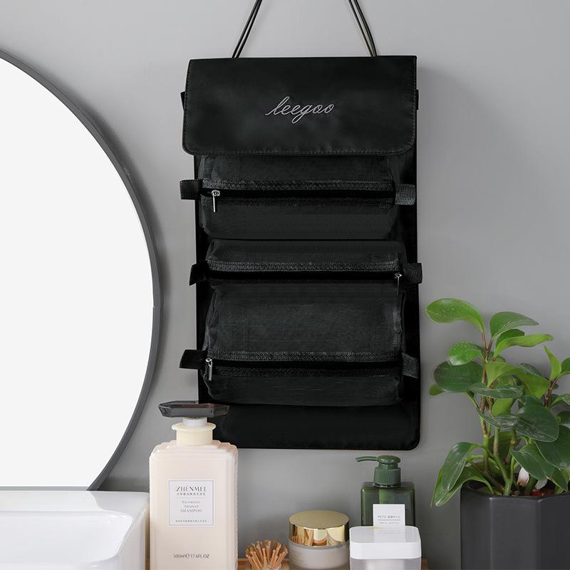 Four-in-One Hangable Foldable Detachable Makeup and Toiletry Bag 