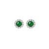 Simple National Style Green Stud Earrings Exquisite Versatile Earrings Temperament Trendy Jewelry