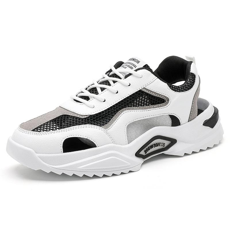 

Baotou летняя новая сетчатая повседневная обувь для улицы, полые дышащие спортивные сандалии для путешествий на море, пляжная обувь для пар 37