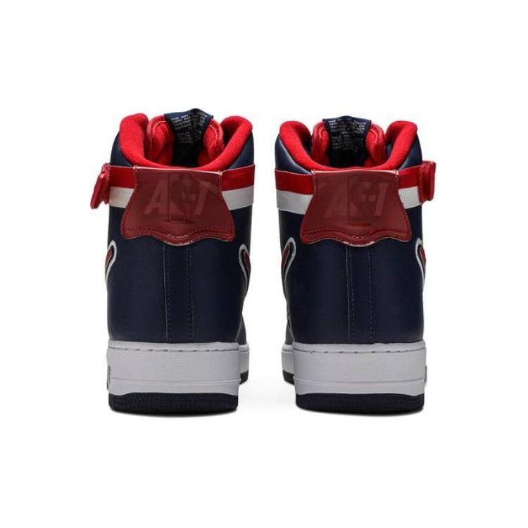 New Nike Air Force 1 High Sport Nba Midnight Navy University Red AV3938-400