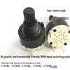 Eco-Friendly Plastic Rotary Band Switch RS16MM: 1-2 Pole, 3-8 Position Rotary Changeover Switch