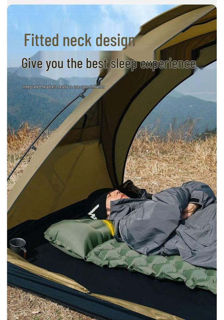 New Model Automatic Outdoor Camping Air Mattress with Built-in Foot Pump – Moisture-Proof and Portable