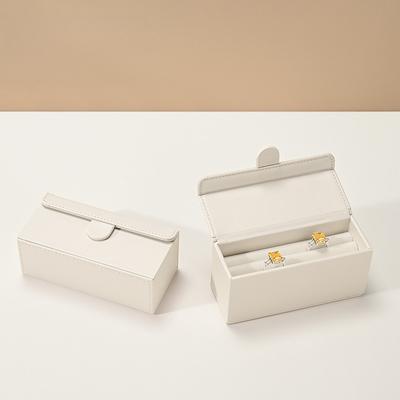 Neue Samt- & PU-Leder-Ringschachtel, Hochzeitsantrag Paar-Ringe Geschenkbox, Schmuckaufbewahrungskoffer