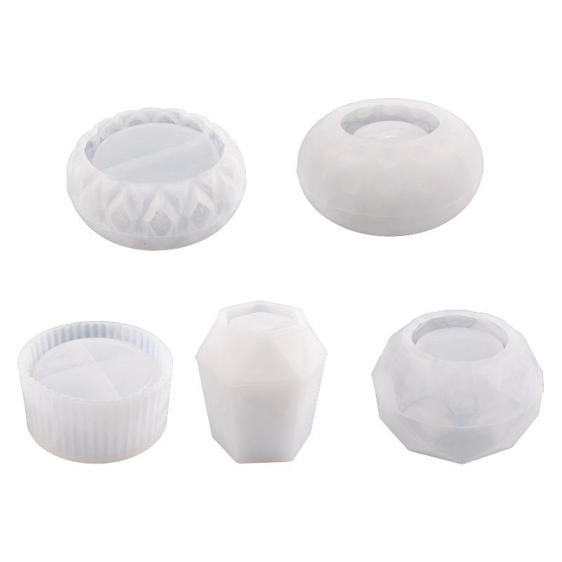 1Pc Potting Molds DIY Crystal Epoxy Resin Flower Pot Succulent Cement Vase Silicone Mold