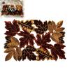 Embroidered Leaf Table Decor Maple Placemat, Autumn Coaster Place Mat, Thanksgiving Retro Warm Color Mats Mat for Fall Farmhouse Home Dining