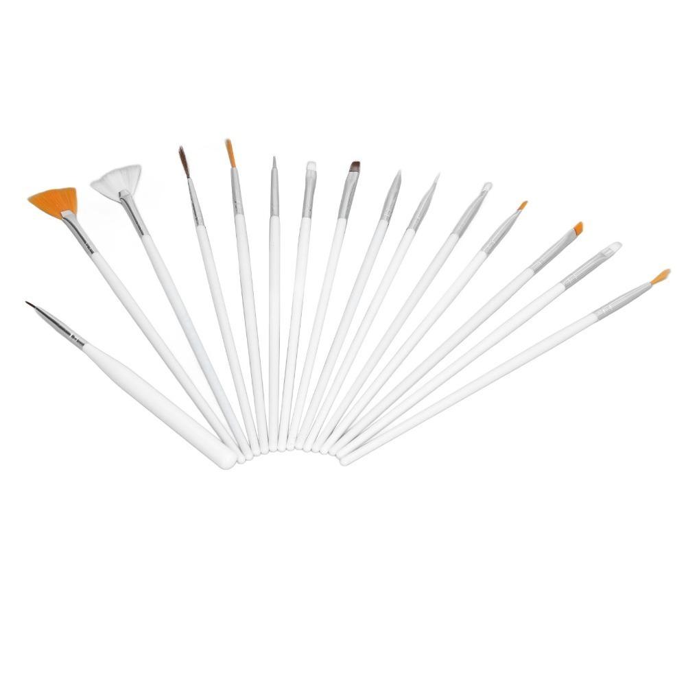 2 Set Light Handle Liner Brushes Synthetic Brush Painting Brushes Nail Pattern Creation