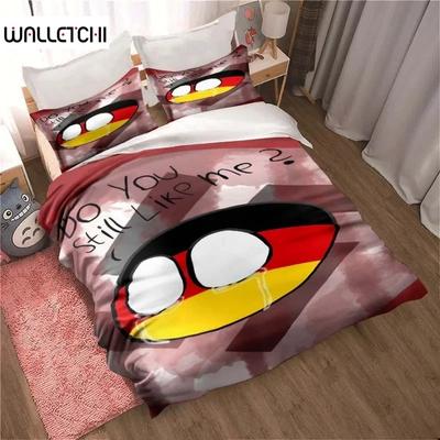 New Countryball Polandballs Bedding Set Bedroom Duvet Cover Set Single Double King Bed Set Adult Children's Bedroom Duvet Cover
