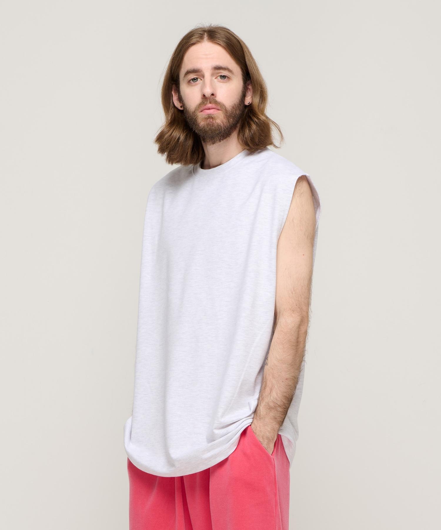 Cargo Bros Sleeveless Cool Air Layered Sleeveless T-Shirt (White) Free