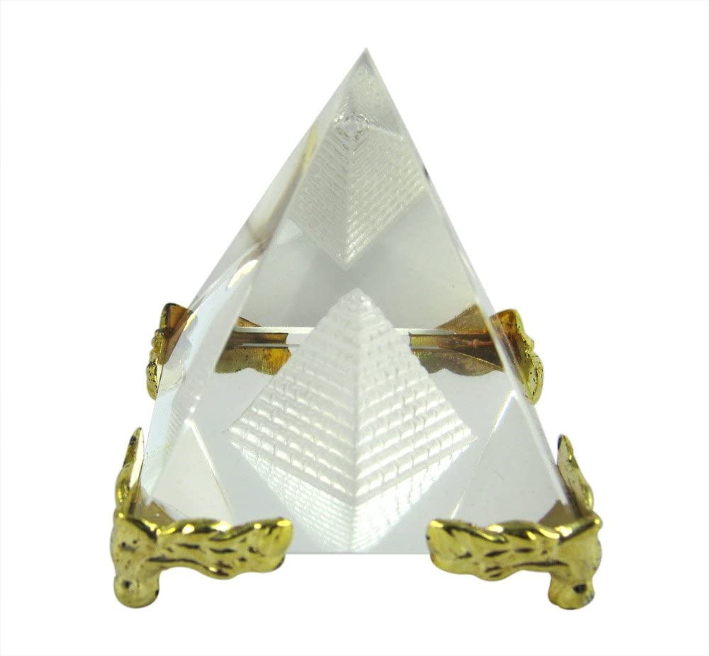 Eshoppee Vastu/feng Shui/Reiki/Crystal Vastu Pyramid with Stand Pyramid for Positive Energy and Vastu Correction.Good Luck & Prosperity