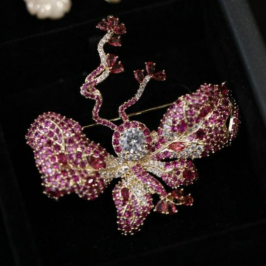 Bo Xin Yun Luxury Zirconia Butterfly Brooch - Elegant Mother s Day Gift for Women