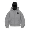 Y2K Fashion Twist Letter Design Trendy Logo Zip-Up Hoodie - Casual Loose Fit, Medium Stretch, Double