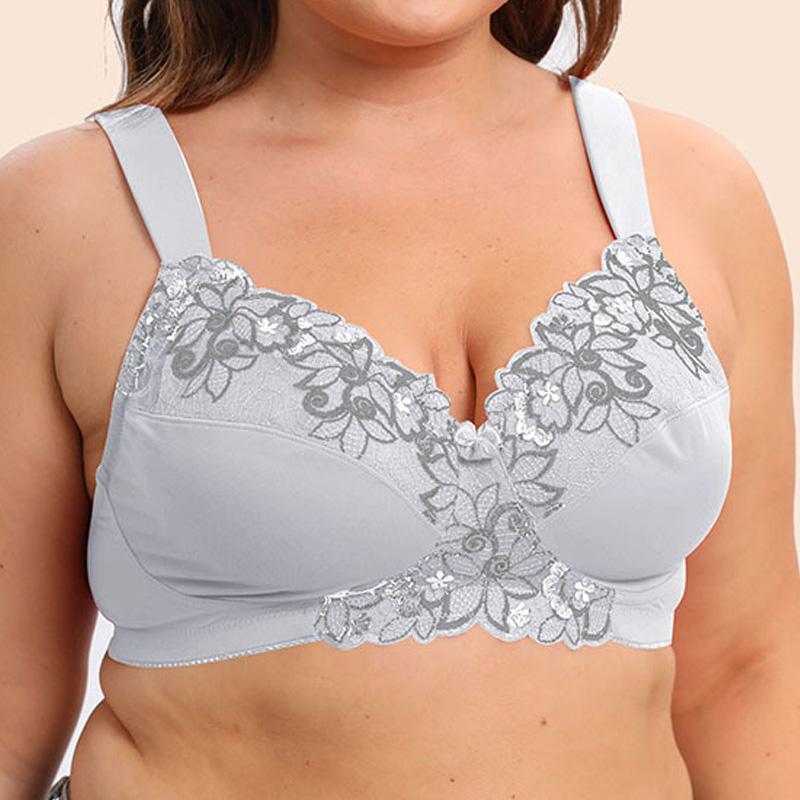 Full Cup Sponge Laminated Wide Strap Bra Plus-size Bra Without Underwires
