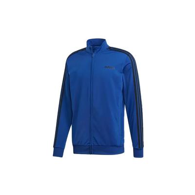Stand Collar Striped Windbreaker Jacket Men Outerwear Blue DU0449