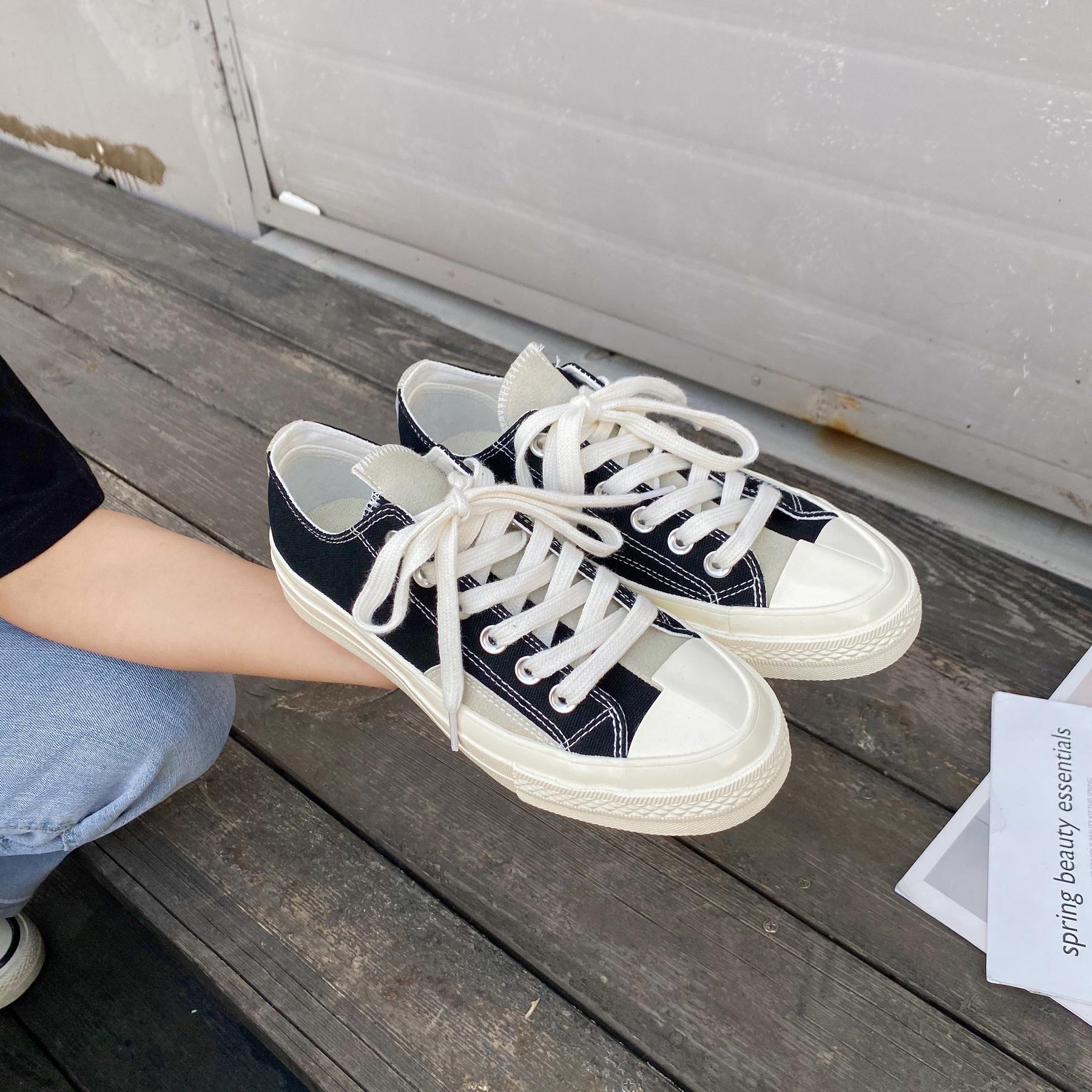 Модные новые белые парусиновые туфли с низким вырезом — фото 2