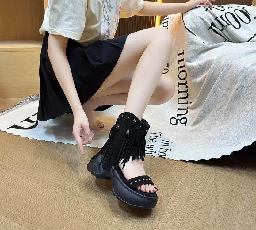 European Station Fairy Wind Cool Boots Female 2025 Summer New Light Luxury Explosive Casual Style Versatile Breathable Women's Shoes