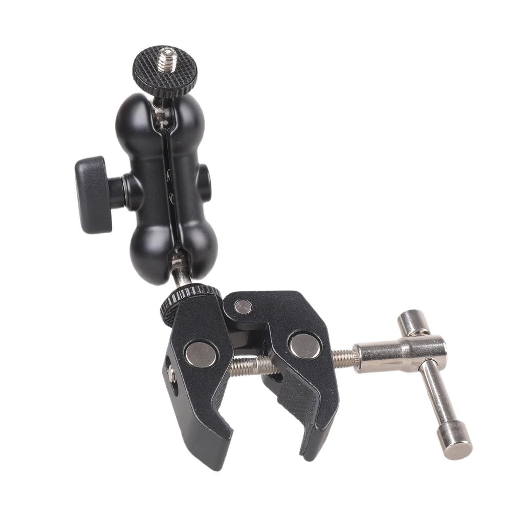 Verstellbare Aluminium Superklemme mit 1/4 und 3/8 Gewinde für Fotografie-Ausrüstungshalterungen, Rohrdurchmesser 13 mm bis 53 mm