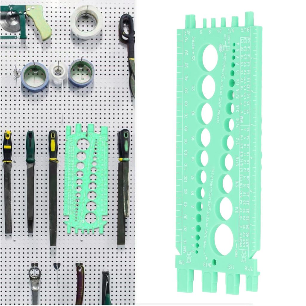 Msuring Tool Plastic Integrated Portable Inch and Millimeter Scale Nut Thrd Gauge