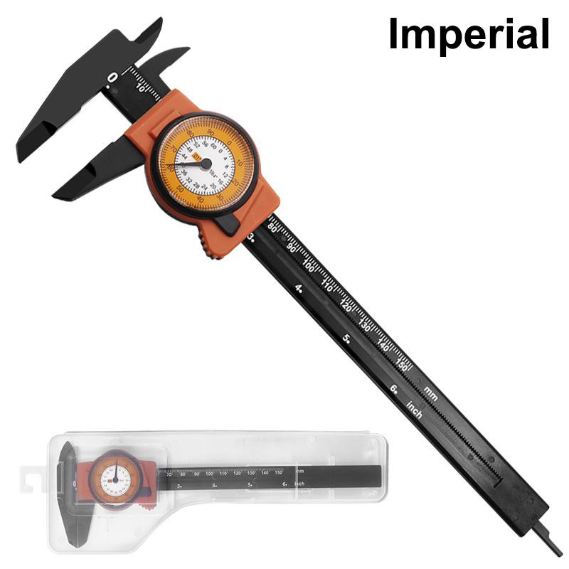 0-150Mm 0-6" Rýsovací Vernierové posuvné měřítko s hodinkami Plastové Vernierové posuvné měřítko s úložným boxem Vysoce přesné nástrojové nářadí