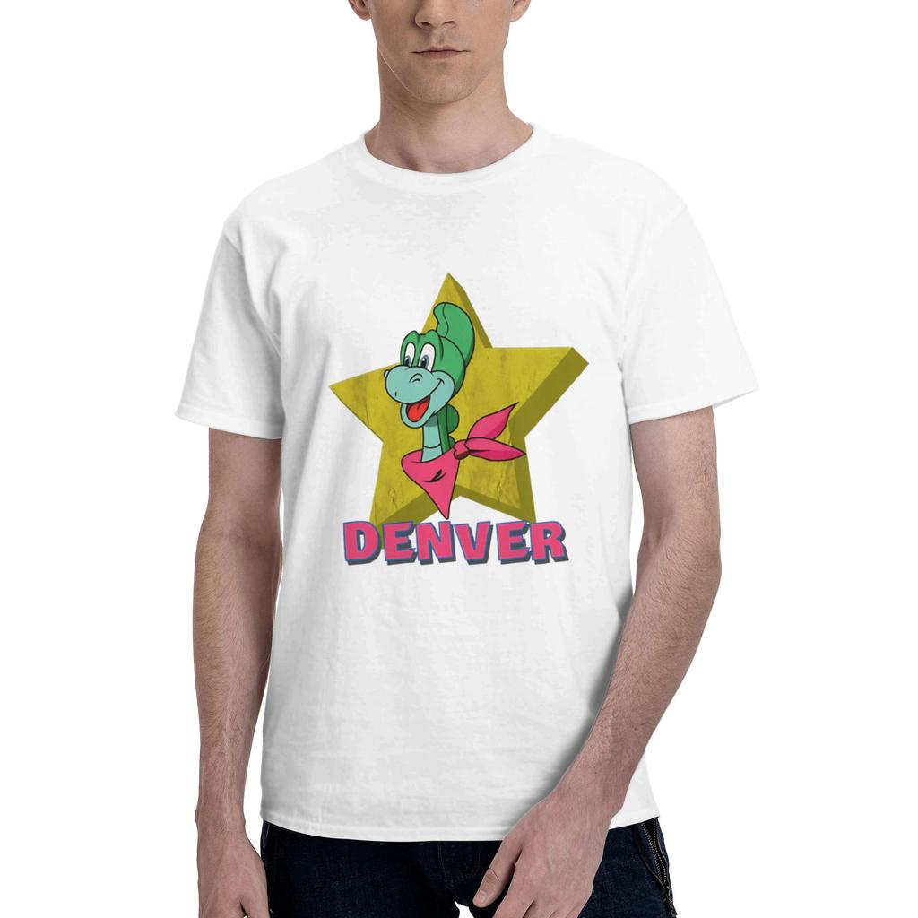 Funny Men T Shirt Denver the Last Dinosaur Funny Tees Short Sleeve Crewneck Cotton Gift Idea Tops TShirt