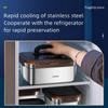 Food Grade 304 Stainless Steel Bento Box - Large Capacity Sealed Storage Box with Handle, for Household Refrigerator & Picnic