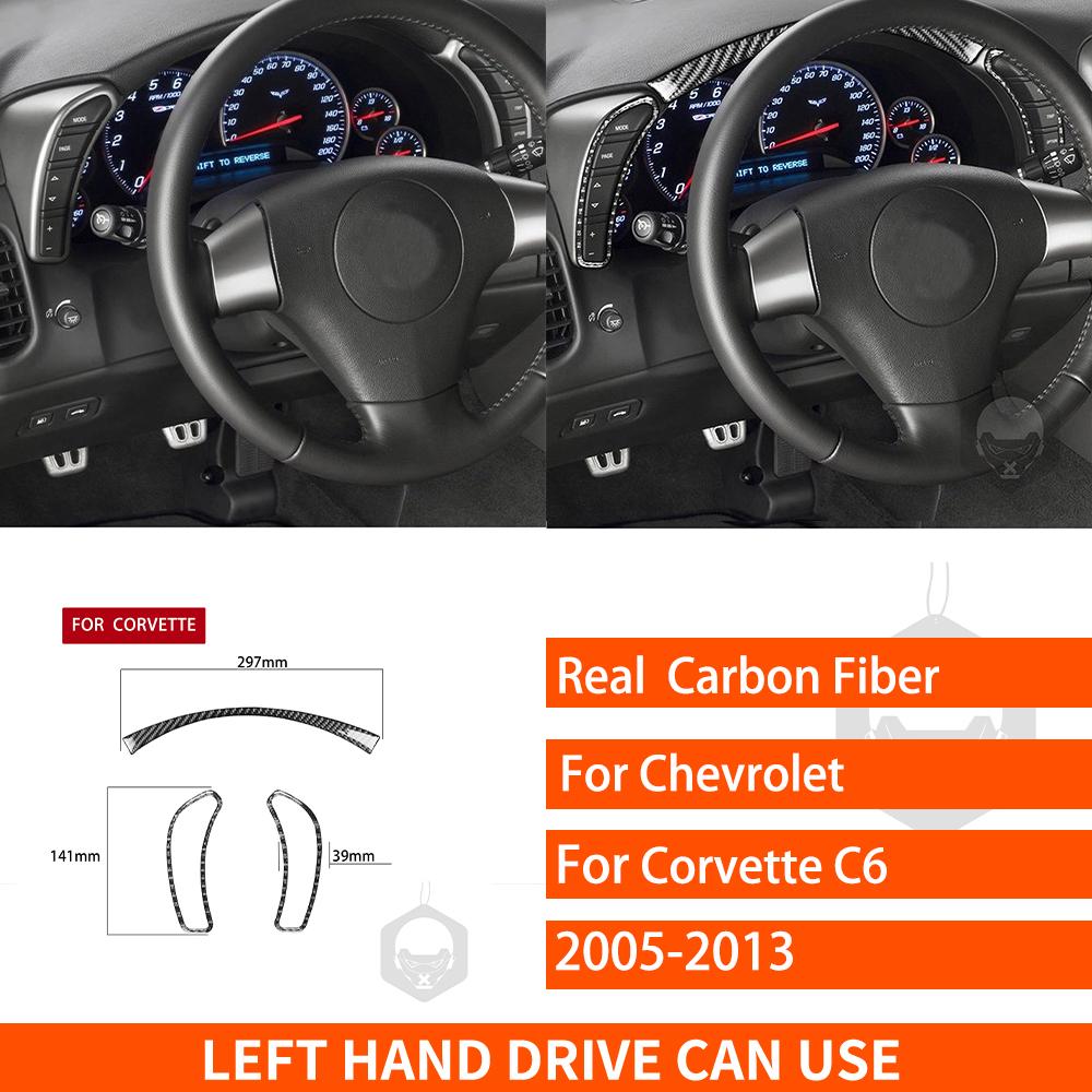 For Chevrolet Corvette C6 2005-2013 Real Carbon Fiber Sticker Trument Speedometer Panel Car Ide Decorative Accessories