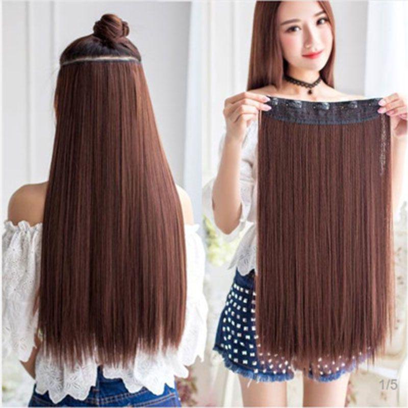 Premium Quality Women Long Straight Hair One Piece Clips In Hair Extensions Full Head Top