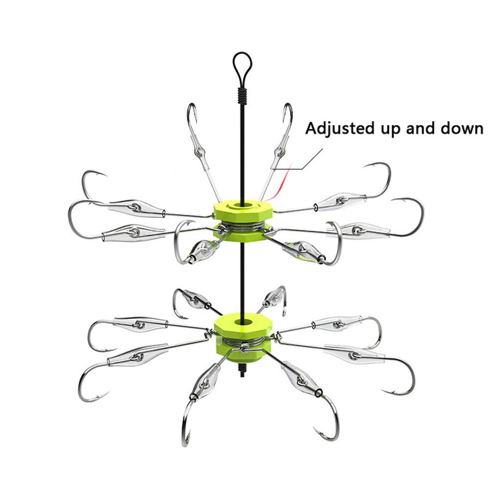 Crab Steel Flap Explosion Hooks 6/8 Claw for Square Bait Squid Fishhook Carbon Easy Carp Fishing Jig Hook Tackle Accessories 260319