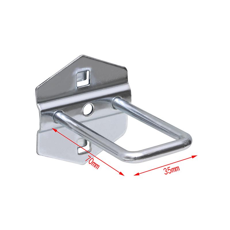 Panou Perforat Metalic cu Găuri Pătrate, Raft pentru Scule cu Cârlige pentru Șurubelnițe