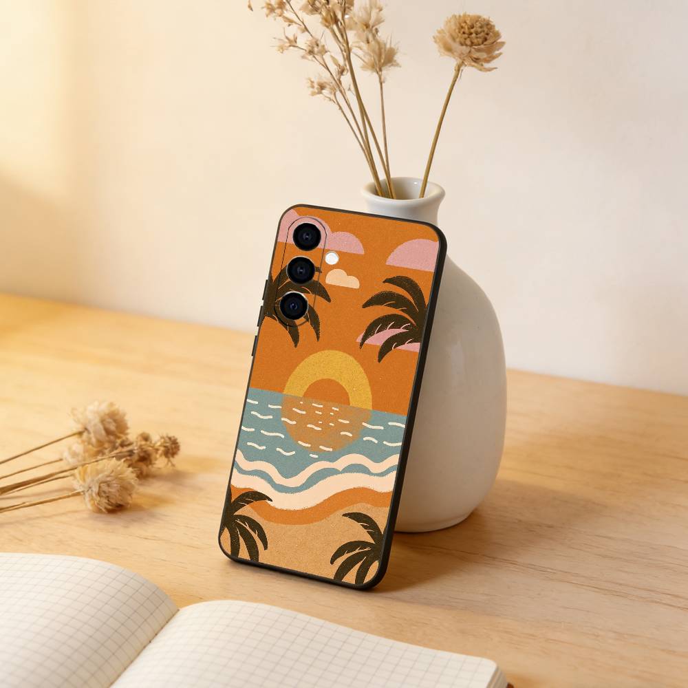 

Vintage West Coast Phone Case For Samsung Galaxy A73,A72,A71,A70,A53,A52,A51,Soft Silicone Black Cover Samsung a71 5g