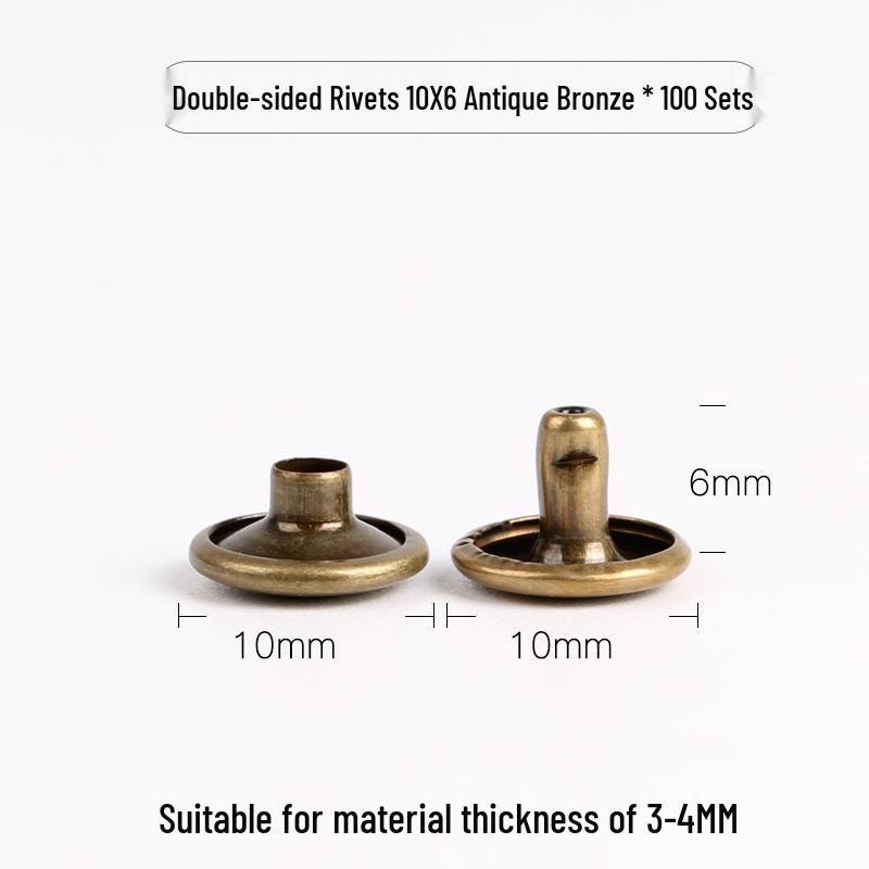 4-12mm DIY Metal Double-Sided Cap Rivet - Decorative Shoe Repair Accessory