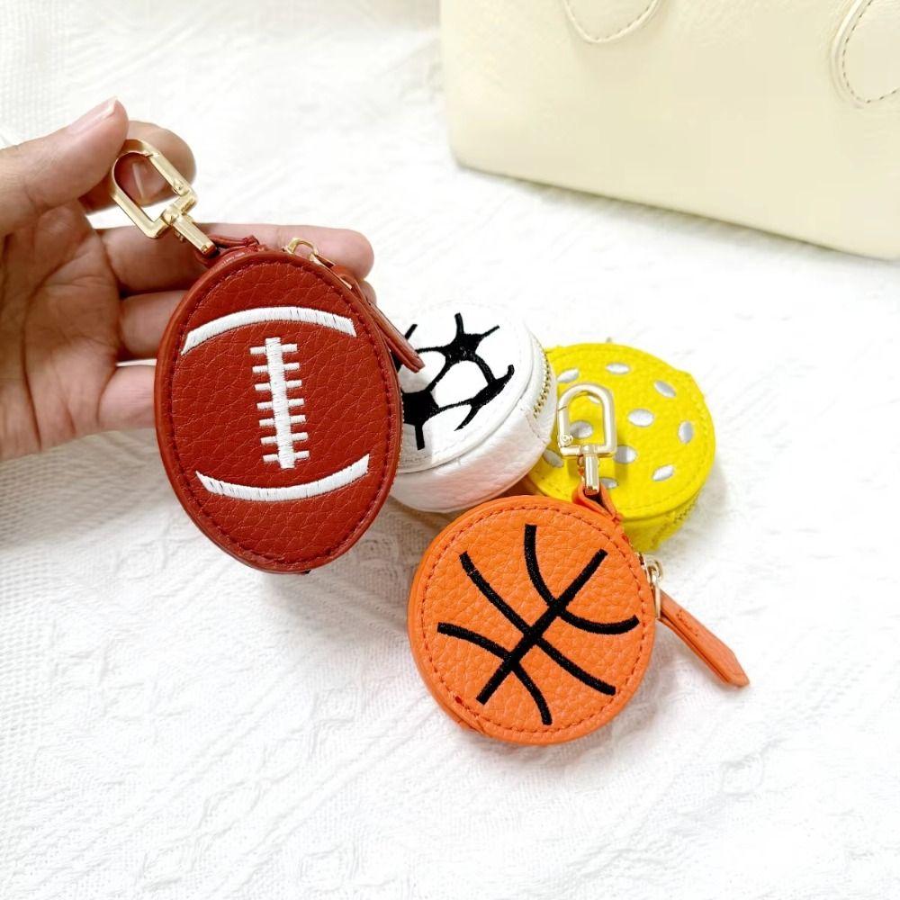 Creative Mini Coin Bag PU Leather Earphone Storage Bag Keychain Coin Purse  Backpack Decoration