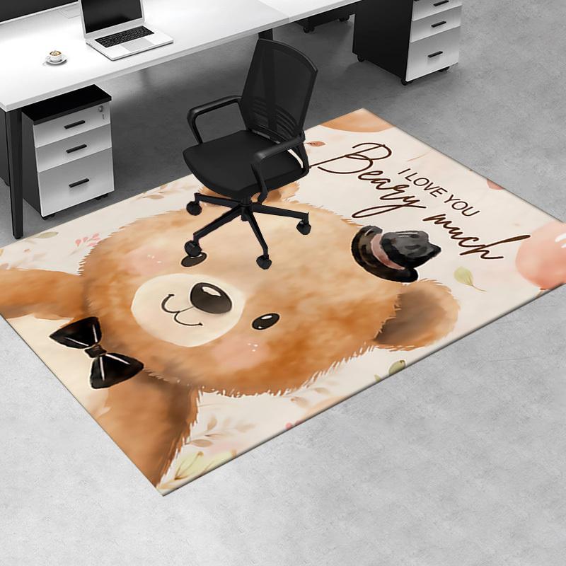 Office Carpet I Love You Beary Much Sofa Rug, Chair Mat Protection