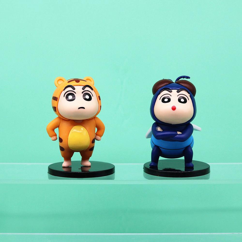 Fun Crayon Shin Chan Frog Tiger Cow Giraffe Shaped Animal Theme Model For Collectors