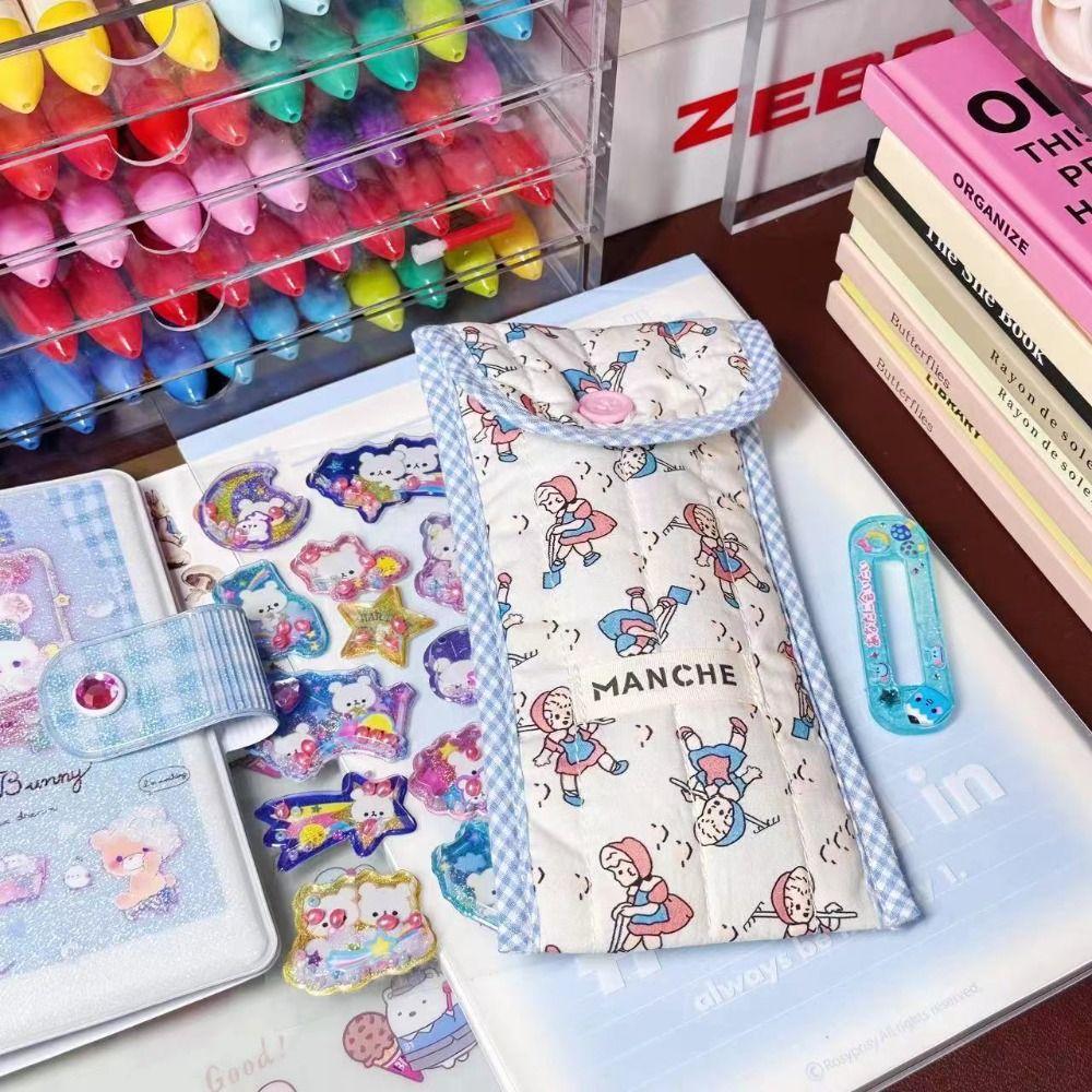 Retro Pastoral Style Pencil Case Soft Cotton Stationery Bag Cute Pen Bag  Student
