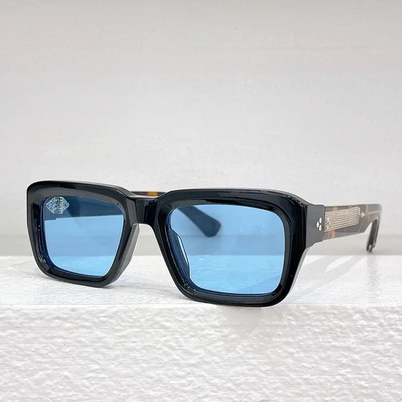 Ochelari de soare Ins JMM Walker Square Designer pentru bărbați și femei UV400, ochelari de vedere din acetat greu, realizați manual, clasici, de lux, cu carcasă