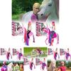 Realistic Movable Horse Saddle Model Set With Detachable Farm Stable Toys For Kids