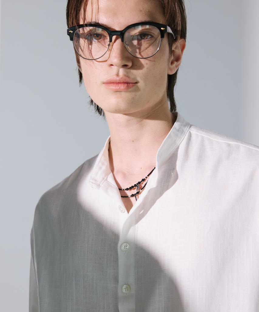 SSY Linen Concho Roll-Up Shirt White