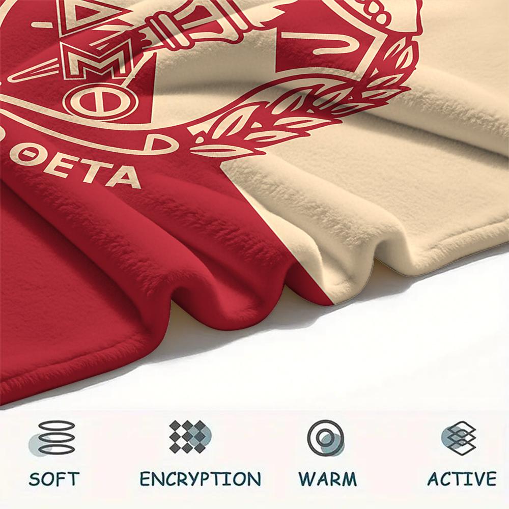 1PC Delta Sigma Theta Print Flannel Blanket, High quality All Seasons, Home Decor, Warmth and Comfort, Perfect for Christmas Gifts