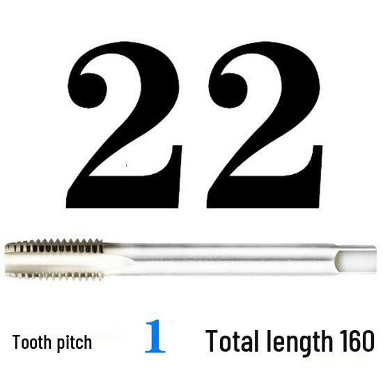 Extended Shank Fine Thread Tap for Hand and Machine Use, Non-standard Sizes M4-M24