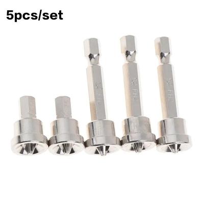 2Pcs 25mm + 3Pcs 50mm PH2 Screwdriver Bit Set For Plasterboard Wood Board Depth Stop Limit Cross Tips No-Magnetic Cross Heads