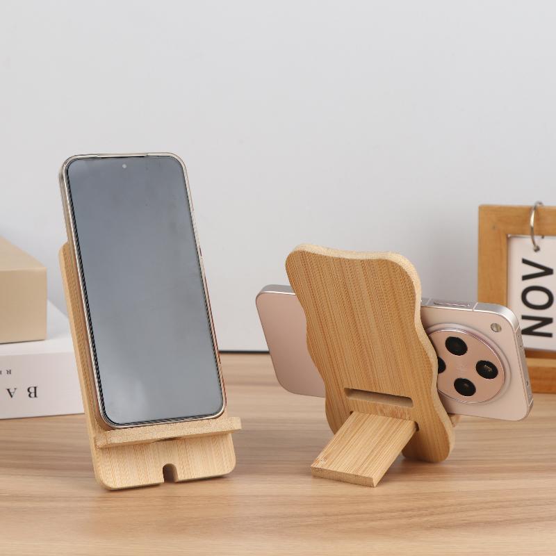 Wooden Desktop Phone Holder Desktop Lazy Mobile Phone Stand Tablet Stand Universal Multi-Functional Wooden Stand