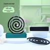 Creative Sandalwood Mosquito Coil Holder with Ash Catcher - Wrought Iron Triangle Incense Burner Tray